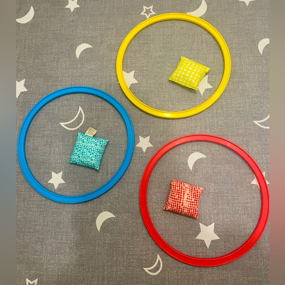Lovevery jump-in eco hoops & organic cotton bean bags